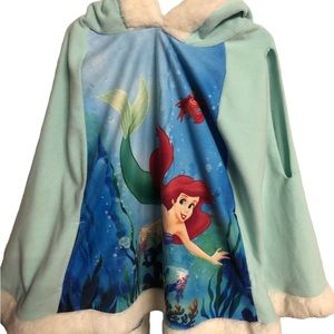 EUC Disney Store Exclusive Princess Ariel Poncho Sweater size L for Girl
